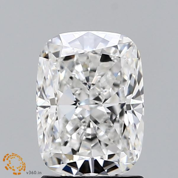 1.62 Carat Cushion Lab Grown Diamond, Excellent Polish, F Color, VVS2 Clarity