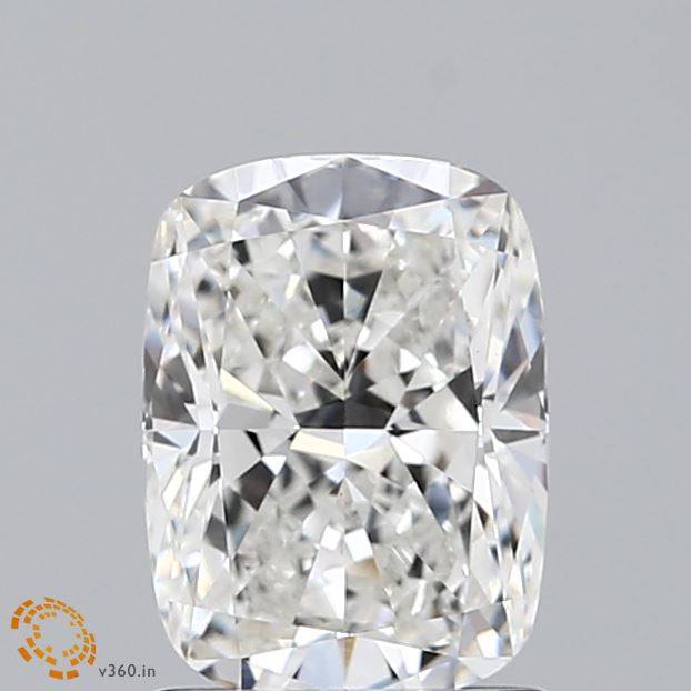 1.63 Carat Cushion Lab Grown Diamond, Excellent Polish, F Color, VS1 Clarity