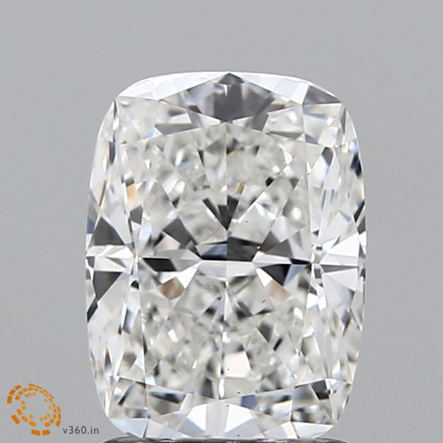 1.68 Carat Cushion Lab Grown Diamond, Excellent Polish, F Color, VS1 Clarity