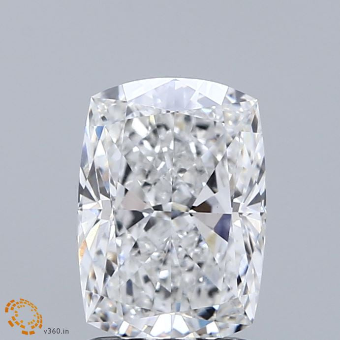 2.00 Carat Cushion Lab Grown Diamond, Excellent Polish, E Color, VS1 Clarity