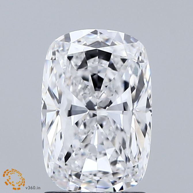 2.01 Carat Cushion Lab Grown Diamond, Excellent Polish, D Color, VS1 Clarity