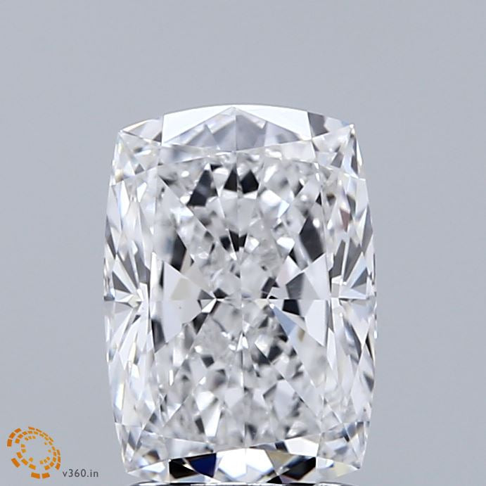 2.02 Carat Cushion Lab Grown Diamond, Excellent Polish, E Color, VS1 Clarity