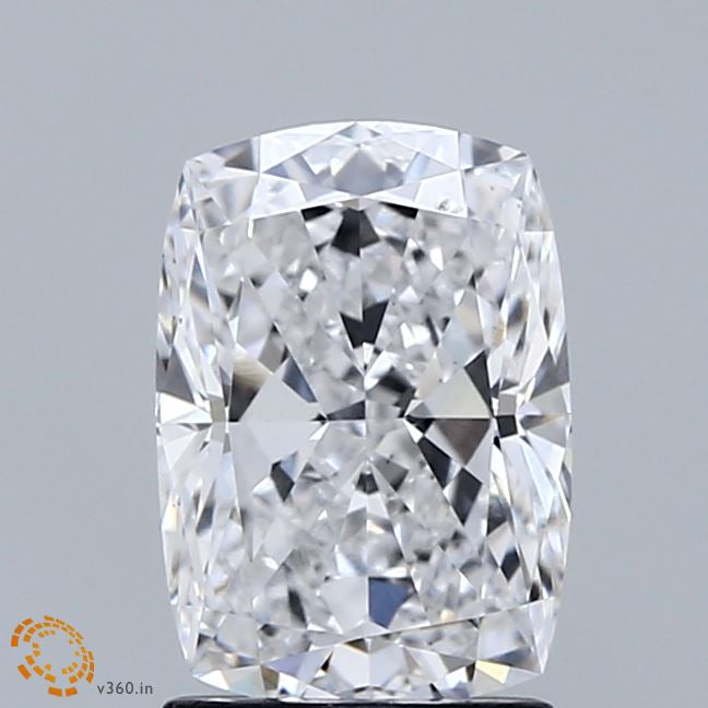 2.03 Carat Cushion Lab Grown Diamond, Excellent Polish, D Color, VS1 Clarity
