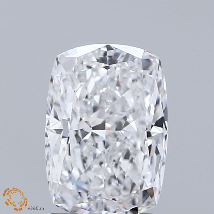 2.03 Carat Cushion Lab Grown Diamond, Excellent Polish, D Color, VS1 Clarity