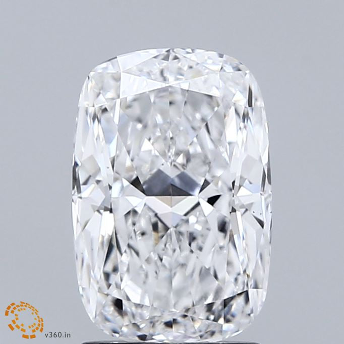 2.05 Carat Cushion Lab Grown Diamond, Excellent Polish, E Color, VS1 Clarity