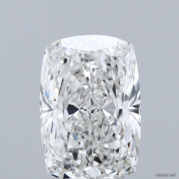 2.08 Carat Cushion Lab Grown Diamond, Excellent Polish, F Color, VVS2 Clarity