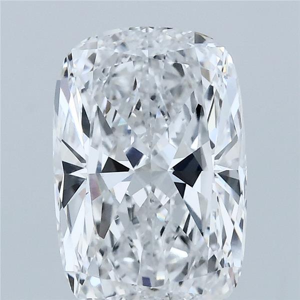 2.60 Carat Cushion Lab Grown Diamond, Excellent Polish, D Color, VVS2 Clarity
