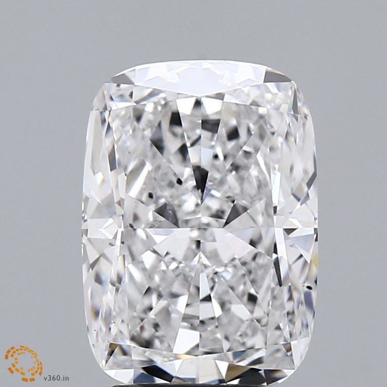 3.03 Carat Cushion Lab Grown Diamond, Ideal Cut, E Color, SI1 Clarity