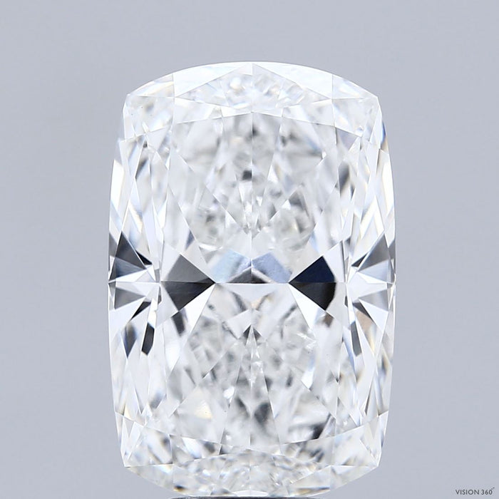 7.43 Carat Cushion Lab Grown Diamond, Excellent Polish, F Color, VVS2 Clarity