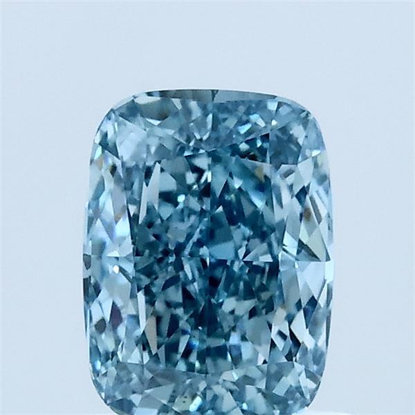 1.07 Carat Cushion Lab Grown Diamond, Fancy Vivid Blue Color, VS1 Clarity