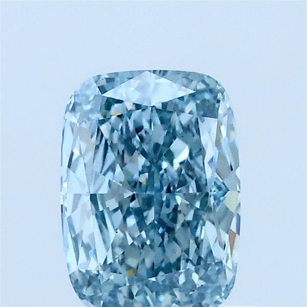 1.01 Carat Cushion Lab Grown Diamond, Fancy Vivid Blue Color, VS1 Clarity