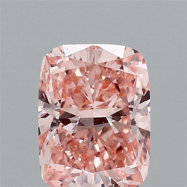 1.04 Carat Cushion Lab Grown Diamond, Fancy Intense Pink Color, VS1 Clarity