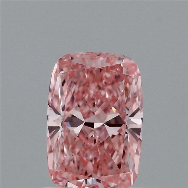 1.03 Carat Cushion Lab Grown Diamond, Fancy Vivid Pink Color, VS1 Clarity