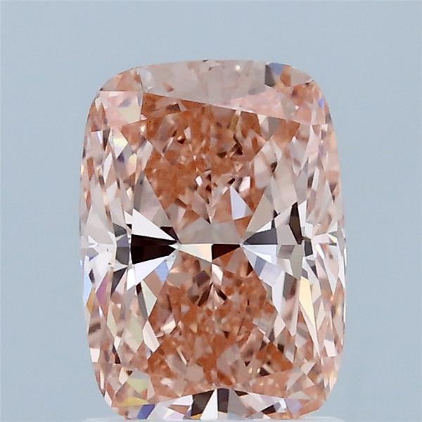 1.61 Carat Cushion Lab Grown Diamond, Fancy Vivid Pink Color, VS2 Clarity