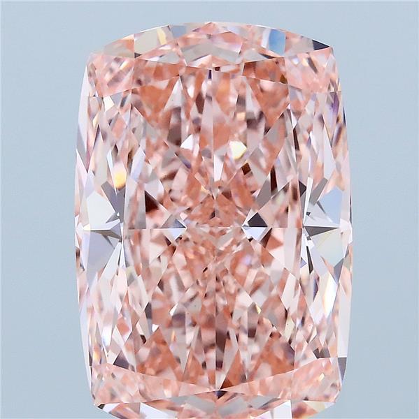 8.17 Carat Cushion Lab Grown Diamond, Fancy Vivid Pink Color, VVS2 Clarity