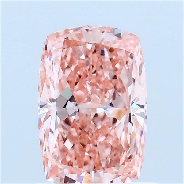 1.03 Carat Cushion Lab Grown Diamond, Fancy Vivid Pink Color, VS1 Clarity