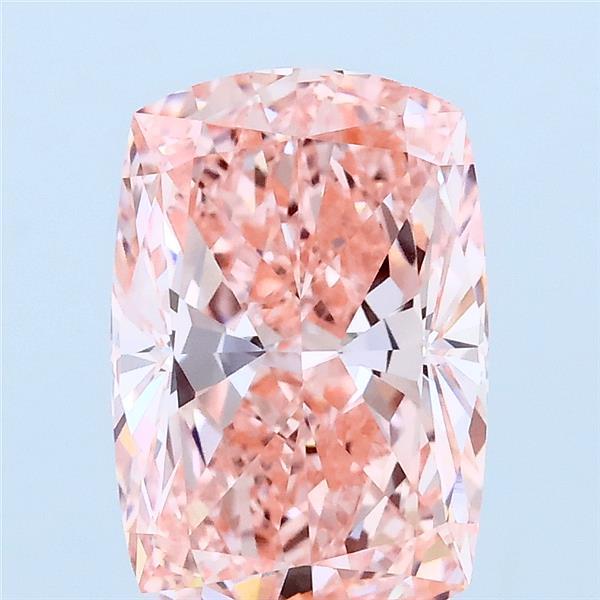 2.94 Carat Cushion Lab Grown Diamond, Fancy Vivid Pink Color, VVS2 Clarity