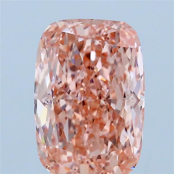 2.07 Carat Cushion Lab Grown Diamond, Fancy Vivid Pink Color, VVS2 Clarity