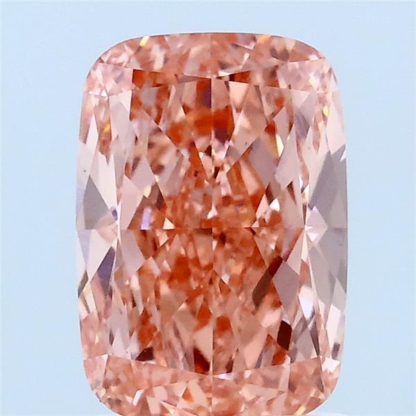 1.90 Carat Cushion Lab Grown Diamond, Fancy Vivid Pink Color, VS1 Clarity