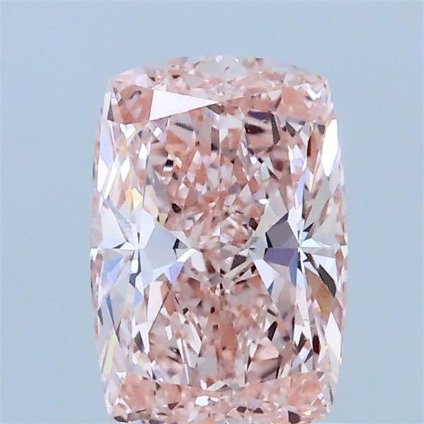 1.07 Carat Cushion Lab Grown Diamond, Fancy Intense Pink Color, VS1 Clarity
