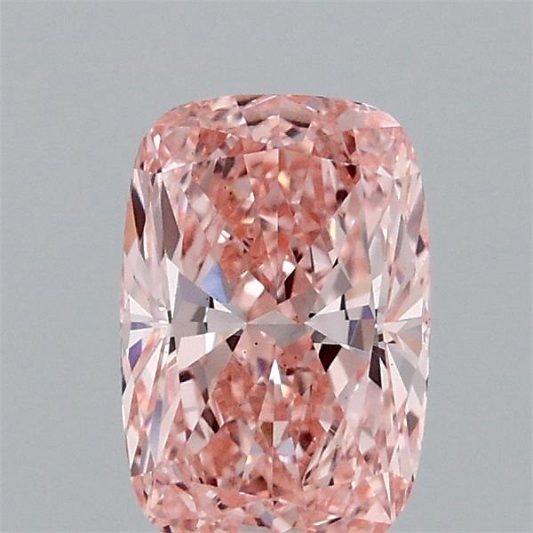 0.94 Carat Cushion Lab Grown Diamond, Fancy Vivid Pink Color, VS1 Clarity