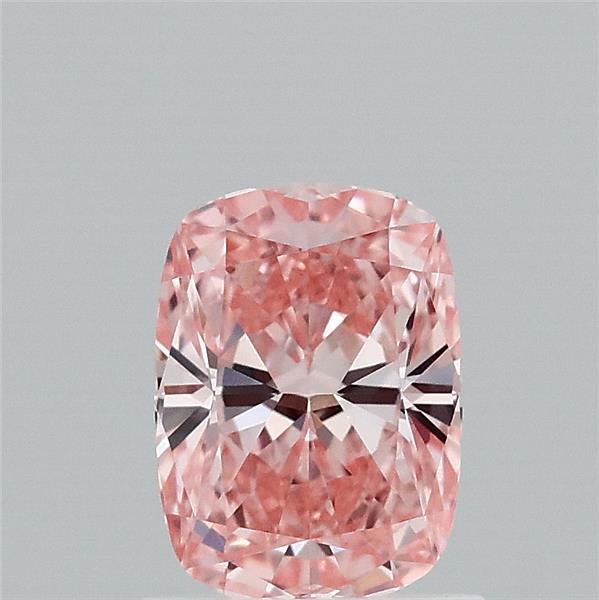 1.04 Carat Cushion Lab Grown Diamond, Fancy Intense Pink Color, VS1 Clarity