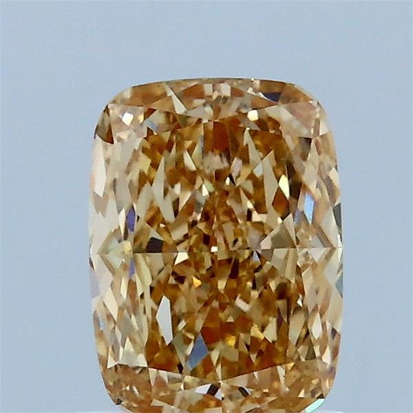 1.14 Carat Cushion Lab Grown Diamond, Fancy Light Brownish Yellow Color, VS1 Clarity