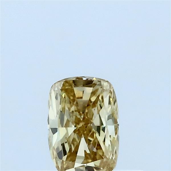 0.34 Carat Cushion Lab Grown Diamond, Fancy Light Yellow Color, VS1 Clarity