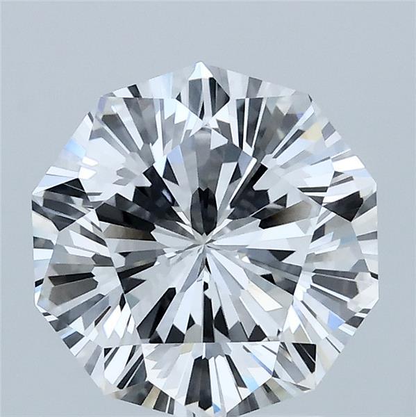 2.09 Carat Decagon Modified Brilliant Lab Grown Diamond, Excellent Polish, E Color, VVS2 Clarity