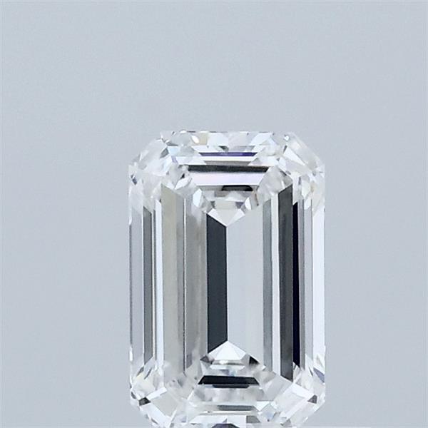 0.58 Carat Emerald Lab Grown Diamond, Very Good Polish, D Color, VVS1 Clarity