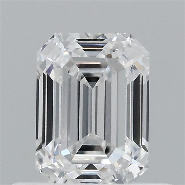 0.71 Carat Emerald Lab Grown Diamond, Very Good Polish, D Color, VVS2 Clarity