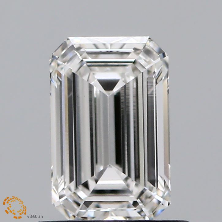 0.96 Carat Emerald Lab Grown Diamond, Excellent Polish, G Color, VS1 Clarity