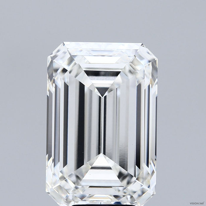 10.11 Carat Emerald Lab Grown Diamond, Excellent Polish, G Color, VVS2 Clarity