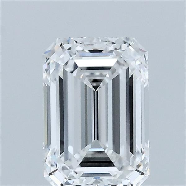 1.08 Carat Emerald Lab Grown Diamond, Excellent Polish, D Color, VVS2 Clarity