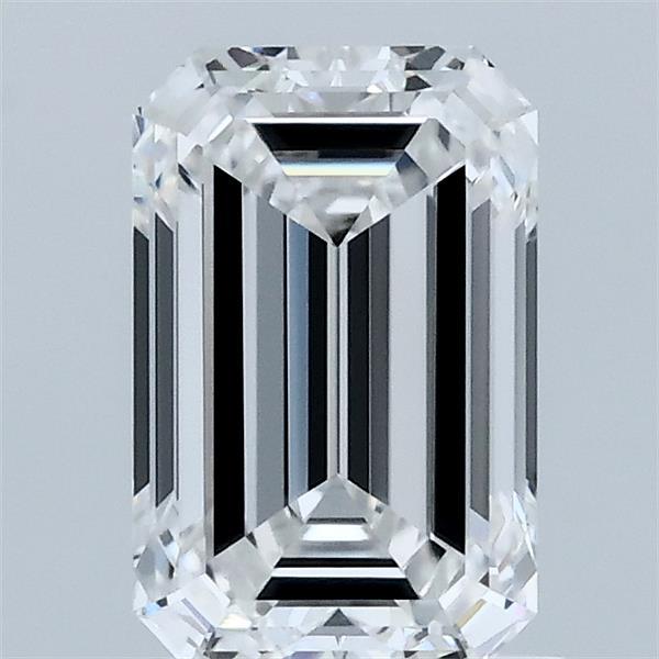 1.50 Carat Emerald Lab Grown Diamond, Excellent Polish, E Color, VVS2 Clarity