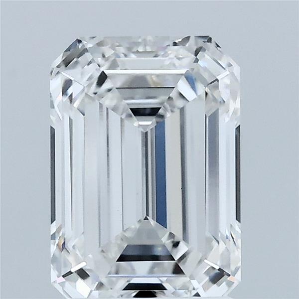 2.00 Carat Emerald Lab Grown Diamond, Excellent Polish, E Color, VVS2 Clarity