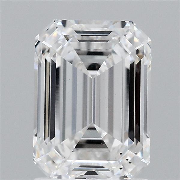 2.02 Carat Emerald Lab Grown Diamond, Excellent Polish, D Color, VS2 Clarity