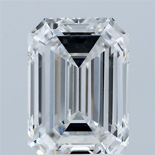 2.02 Carat Emerald Lab Grown Diamond, Excellent Polish, E Color, VS1 Clarity