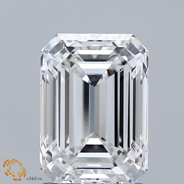 2.03 Carat Emerald Lab Grown Diamond, Excellent Polish, E Color, VVS2 Clarity