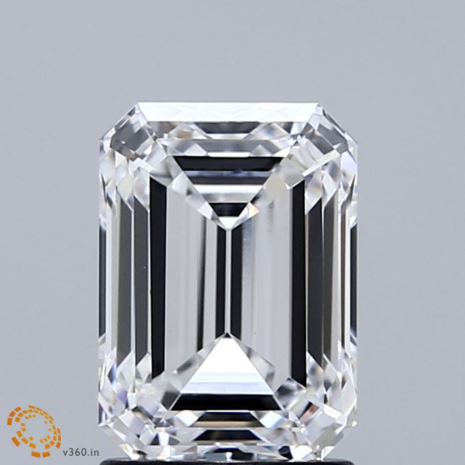 2.04 Carat Emerald Lab Grown Diamond, Excellent Polish, D Color, VS1 Clarity