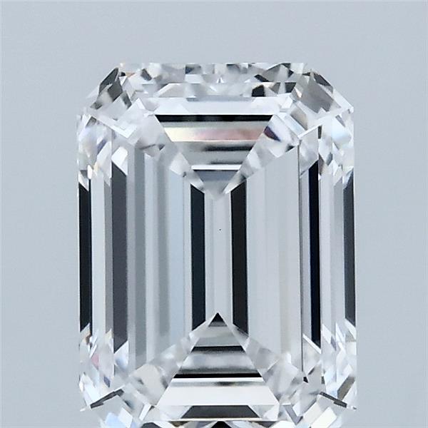 2.04 Carat Emerald Lab Grown Diamond, Excellent Polish, D Color, VVS2 Clarity