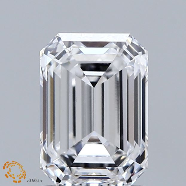 2.04 Carat Emerald Lab Grown Diamond, Excellent Polish, D Color, VVS2 Clarity