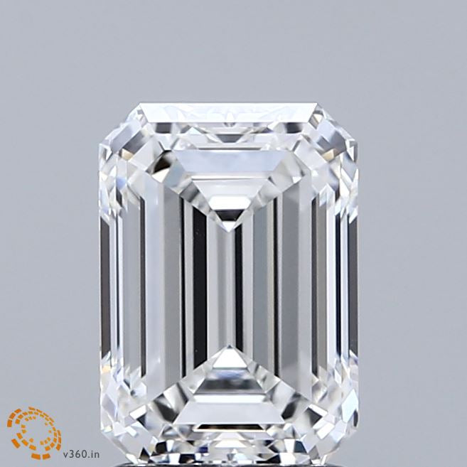 2.04 Carat Emerald Lab Grown Diamond, Excellent Polish, E Color, VVS1 Clarity