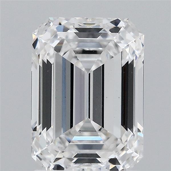 2.05 Carat Emerald Lab Grown Diamond, Excellent Polish, D Color, VS2 Clarity