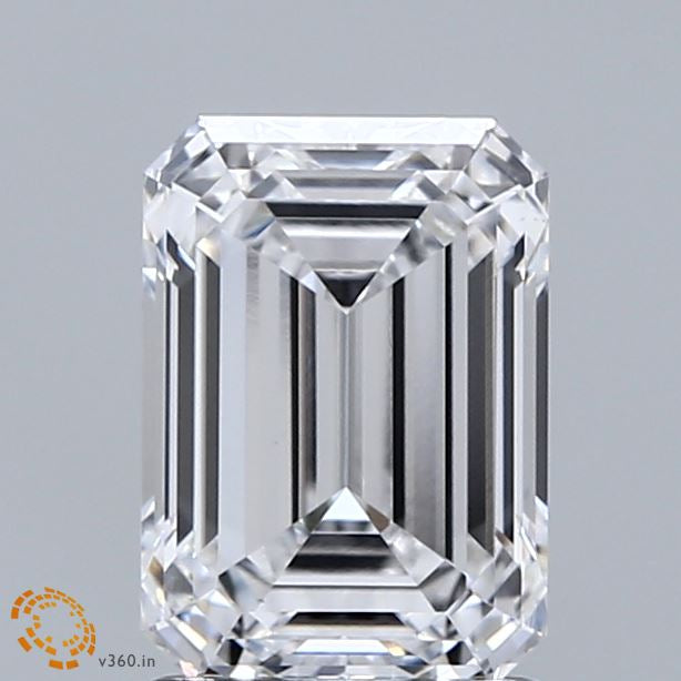 2.06 Carat Emerald Lab Grown Diamond, Excellent Polish, D Color, VS1 Clarity