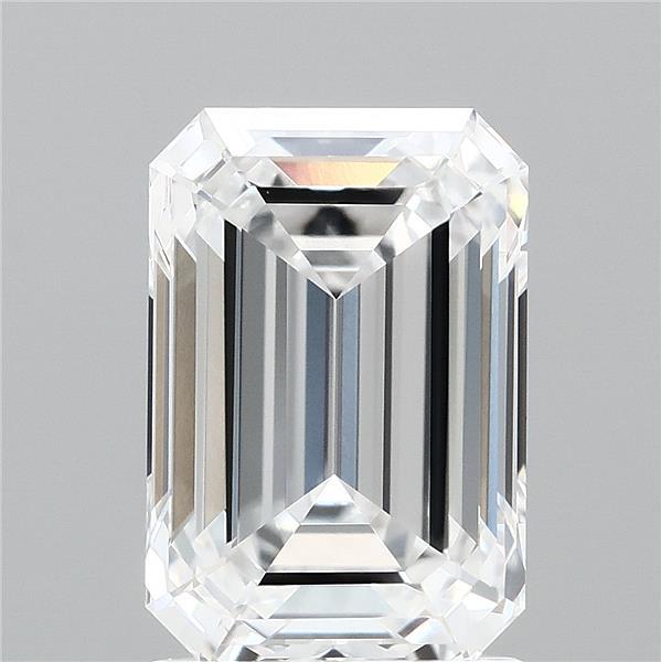 2.06 Carat Emerald Lab Grown Diamond, Excellent Polish, D Color, VVS1 Clarity