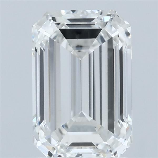 2.06 Carat Emerald Lab Grown Diamond, Excellent Polish, F Color, VVS2 Clarity