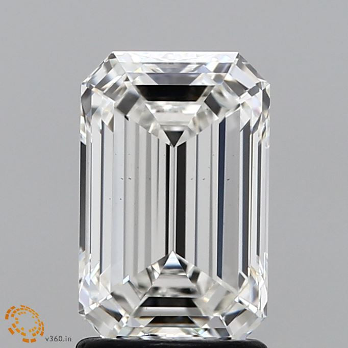 2.06 Carat Emerald Lab Grown Diamond, Excellent Polish, G Color, VS1 Clarity