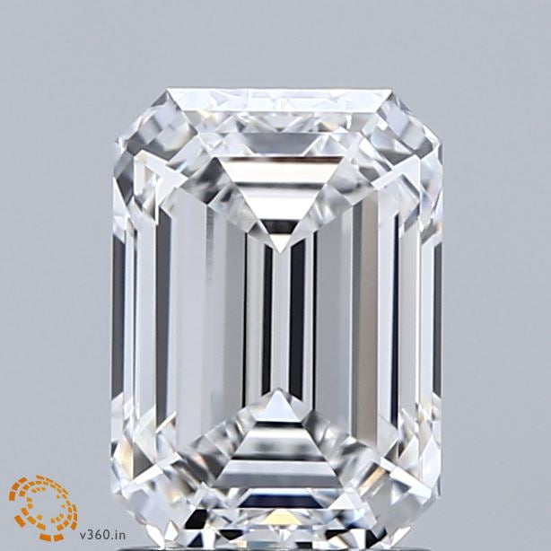 2.07 Carat Emerald Lab Grown Diamond, Excellent Polish, D Color, VVS2 Clarity