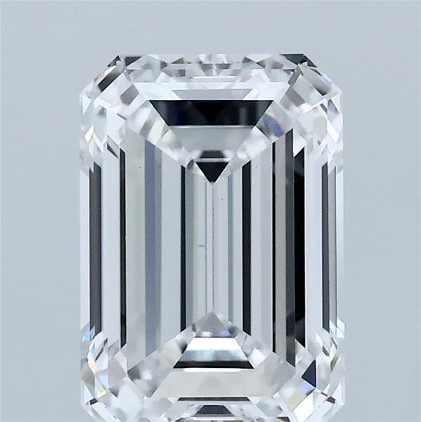 2.07 Carat Emerald Lab Grown Diamond, Excellent Polish, E Color, VS1 Clarity